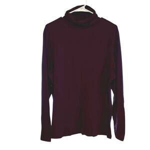 Amazon Essentials Burgundy Turtleneck Long Sleeve Top XXL Soft Basic